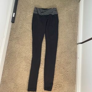 Lululemon size 2 wunder under pants black reversible